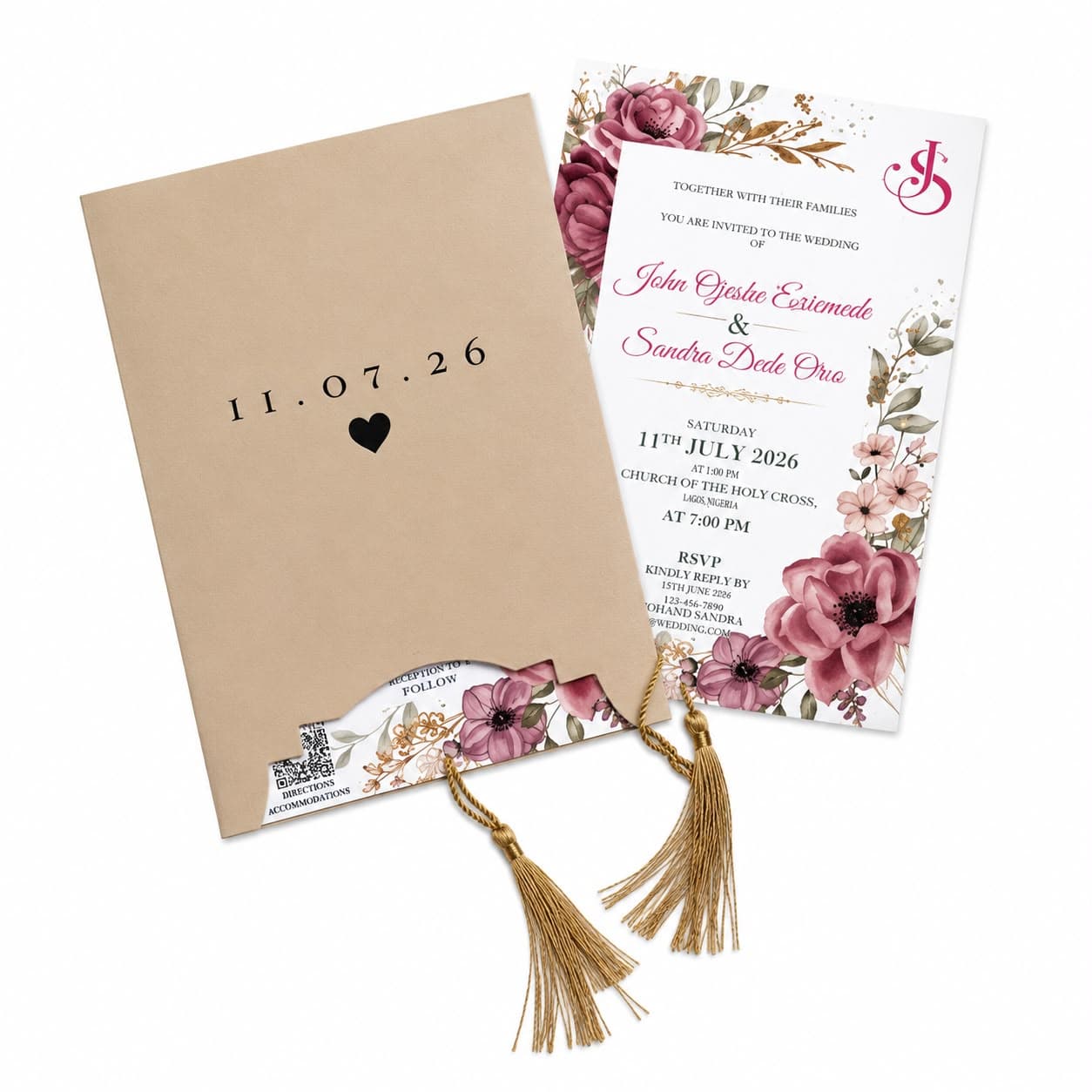 Premium Tassel Wedding Invitation