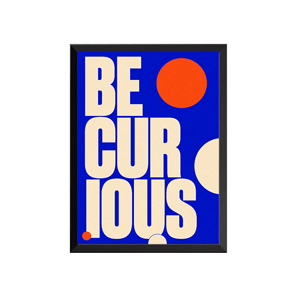 Be Curious A3 Canvas Frame