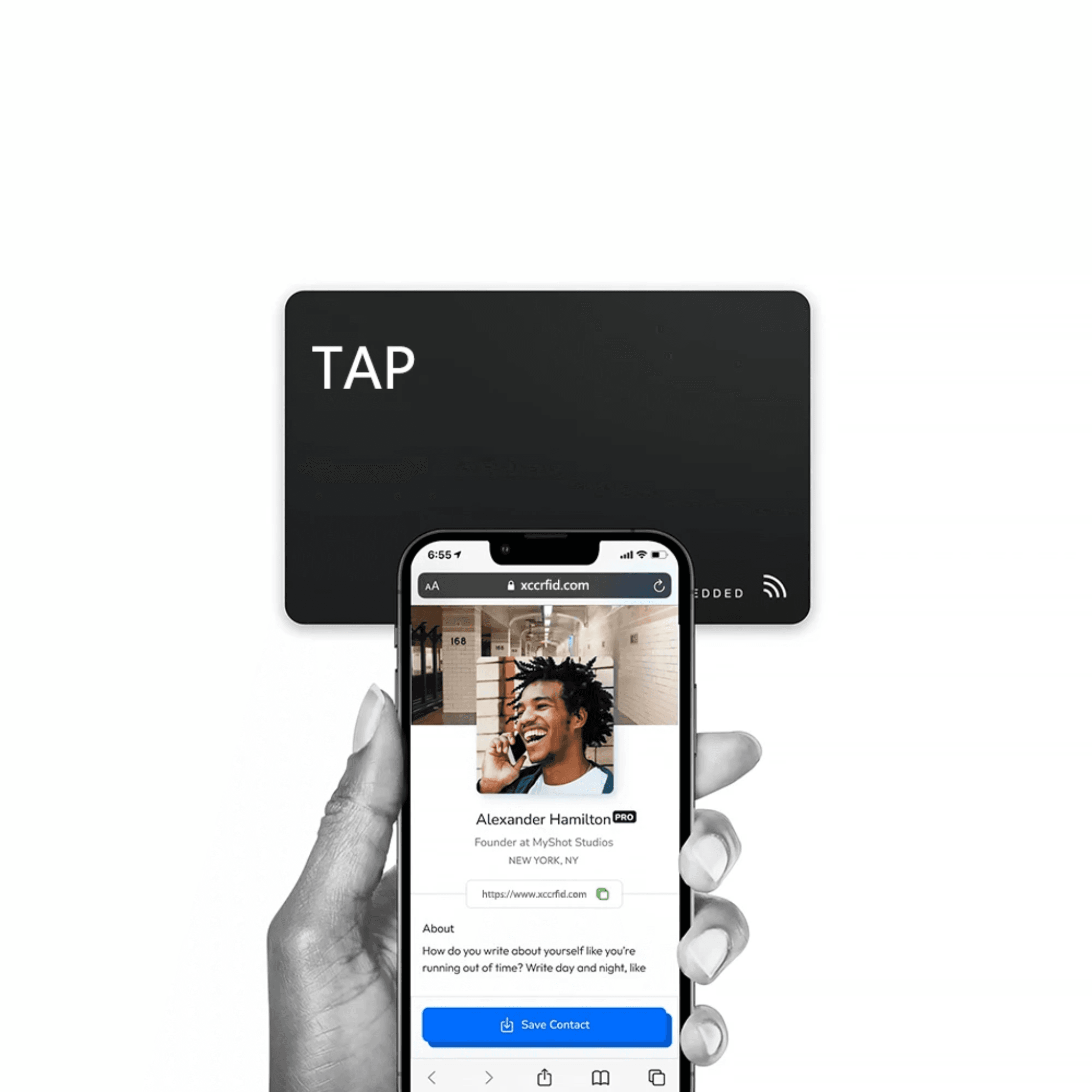 Customized Black NFC Cards (Plastic) — image 2